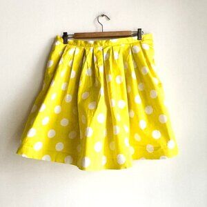 Pink Tartan yellow White Polka Dot Full Mini Skirt 14